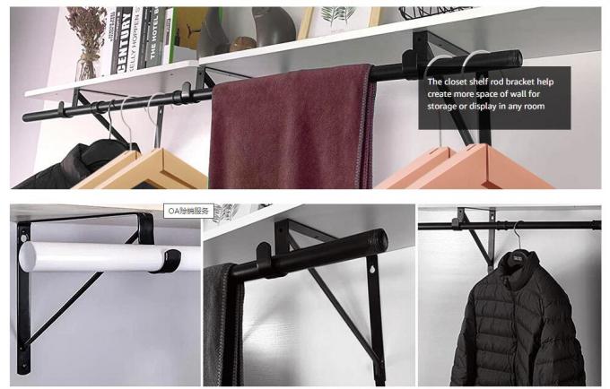 21-Pack Wire Shelf Clips Kit – Heavy Duty Closet Support Brackets With Screws, Expansion Tubes & Adhesive Pads For ClosetMaid, Rubbermaid & More (Black)