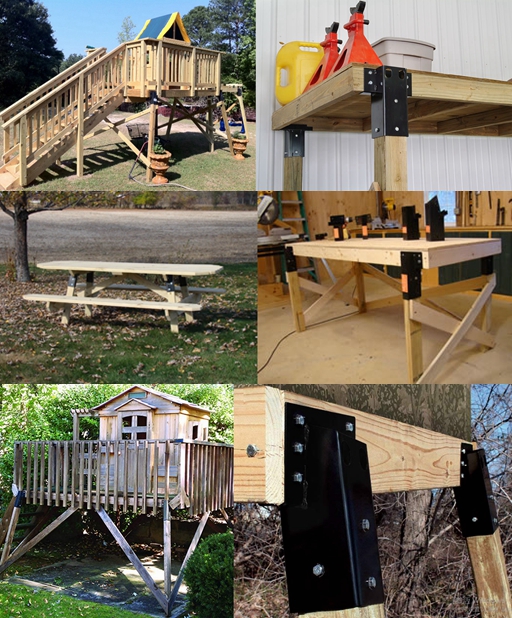 High Strength Steel Deer Blind Tower Stand Brackets 4X4 for Custom Tree